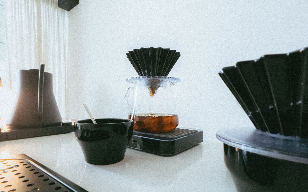 Origami Dripper Prachtige PourOver Dripper, Smoothe Koffie Zwarte Roes