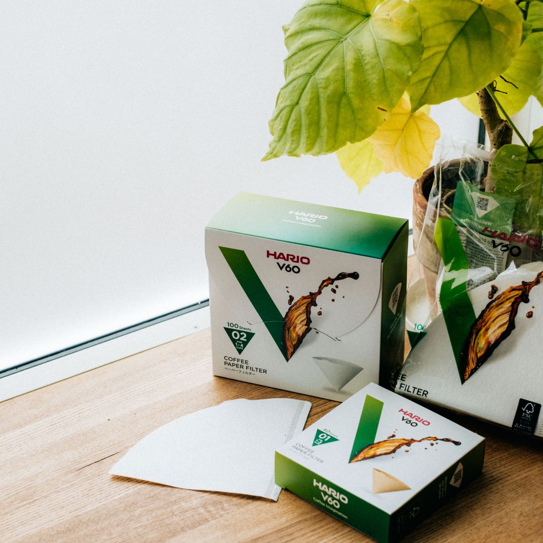 Hario V60 filters maat 02 (100 stuks)- VCF-02-100W - Zwarte Roes