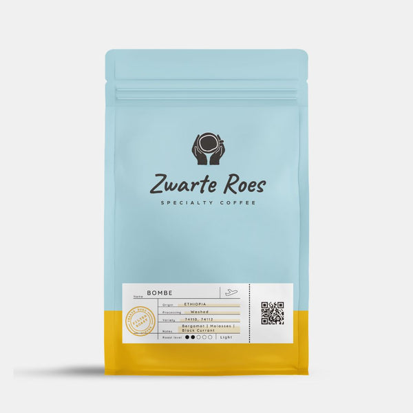 Zwarte Roes Ethiopia Bombe single origin koffiebonen 250 gram