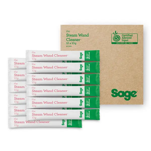 Sage The Steam Wand Cleaner voordeelpak met 12 sachets van 10 gram voor het reinigen van de stoompijp