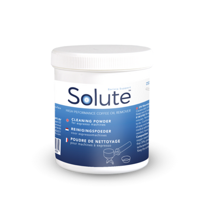 Solute Cleaning Powder for espresso machines - blindfilteren / backflushen - Zwarte Roes