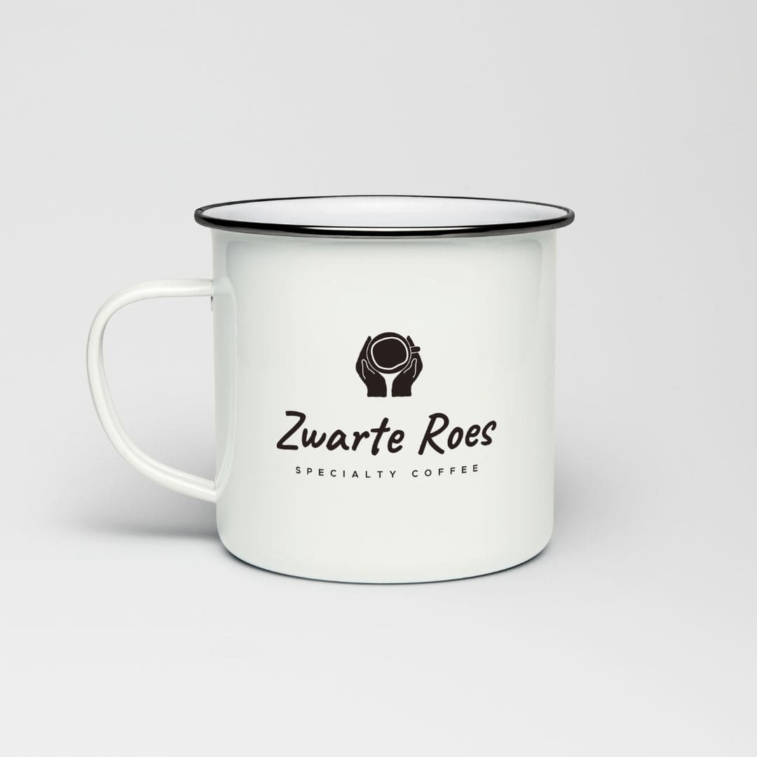 Zwarte Roes Emaille Mok - Zwarte Roes